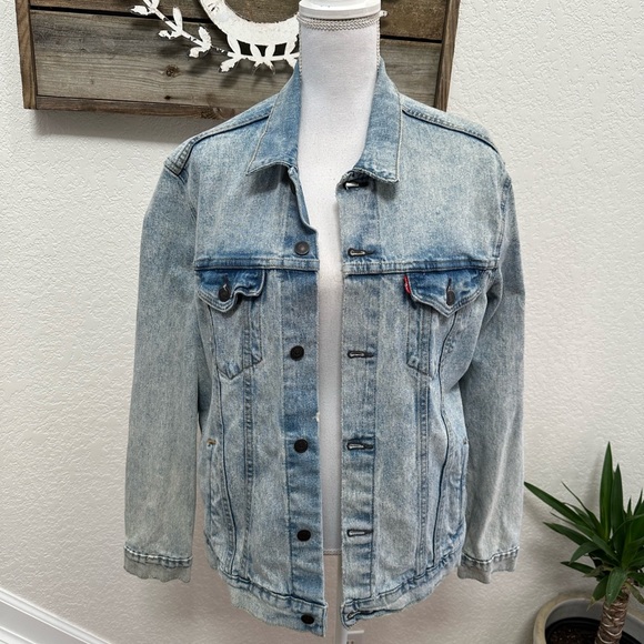 Levi's‎ Mens 72334 0225 Cloud Wash Blue Denim Classic Trucker Jean Jacket Size L - Picture 1 of 13